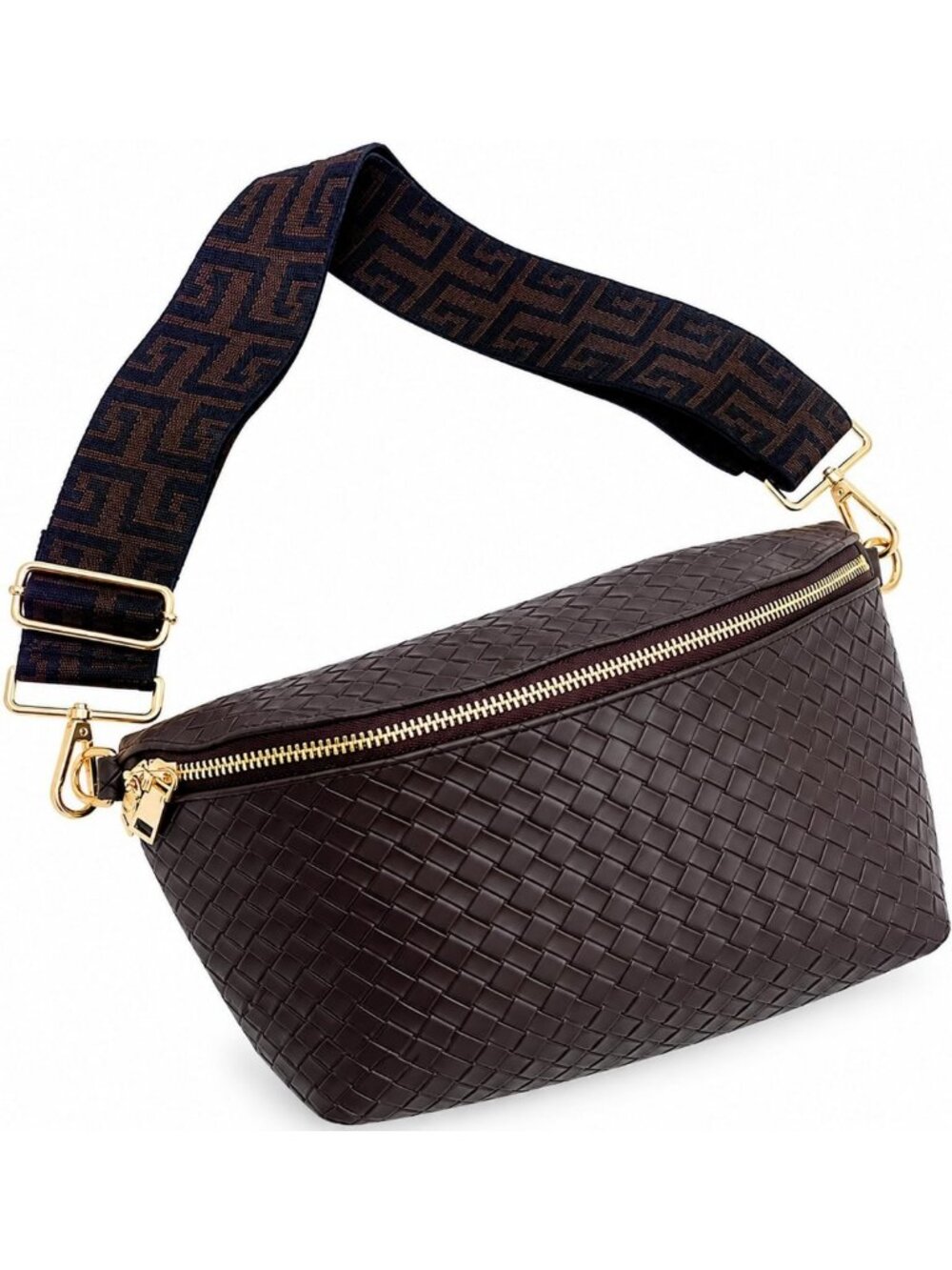 Chic Vegan Leather Woven Crossbody Bag for Women | Stylish Sling Handbag